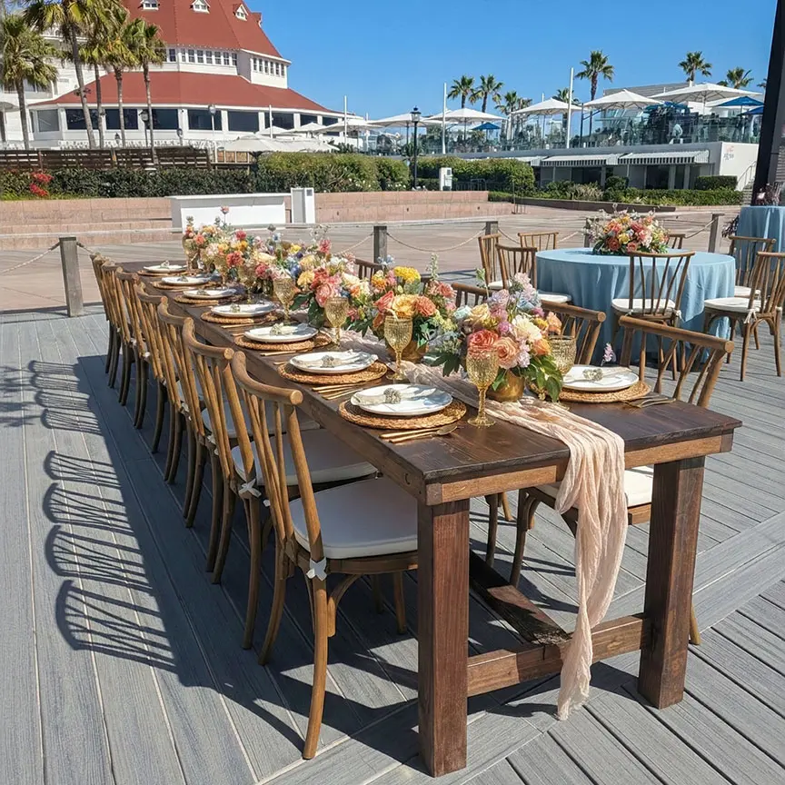 8' Hickory Farm Table - Image 2
