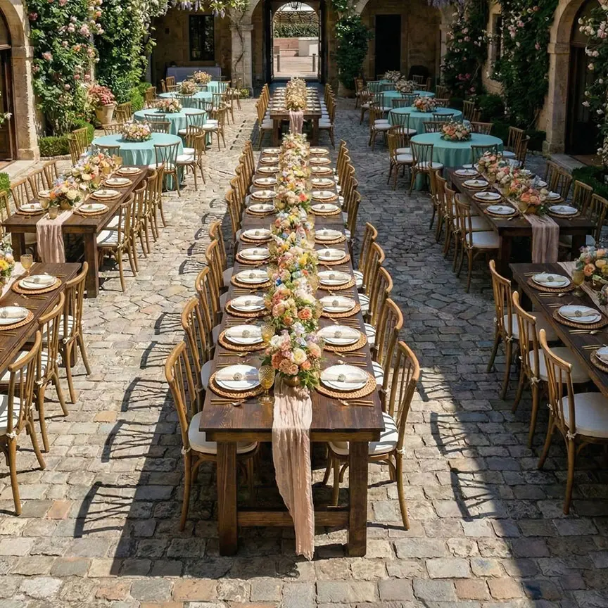 8' Hickory Farm Table - Image 13