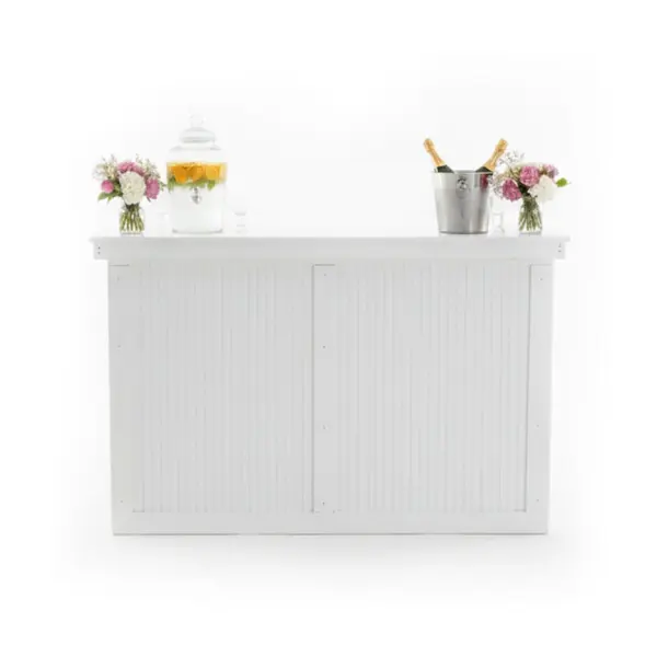 <hide>Bar – </hide>6' White Ribbed Bar
