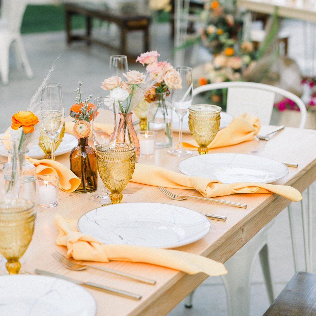 Light Wood Hairpin Modern Farm Table Rentals San Diego