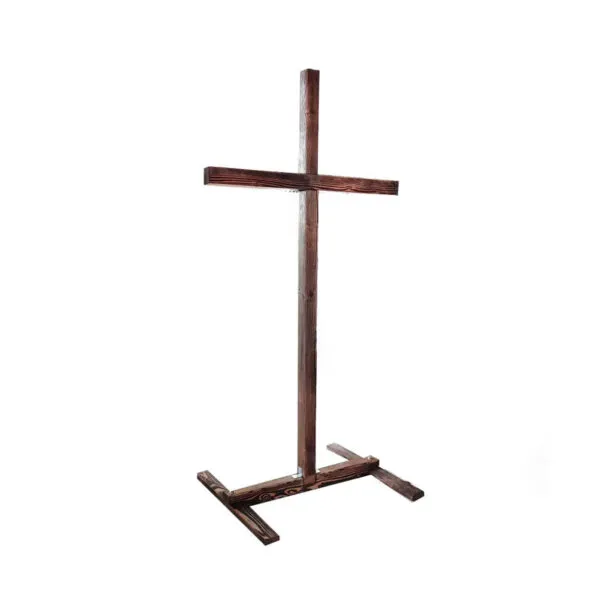 <hide>Arch – </hide> Wood Cross Backdrop