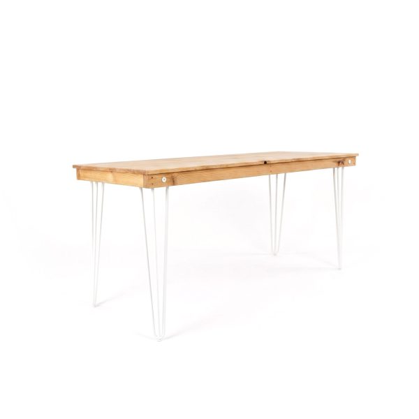 5.5' Honey Hairpin Sweetheart Table