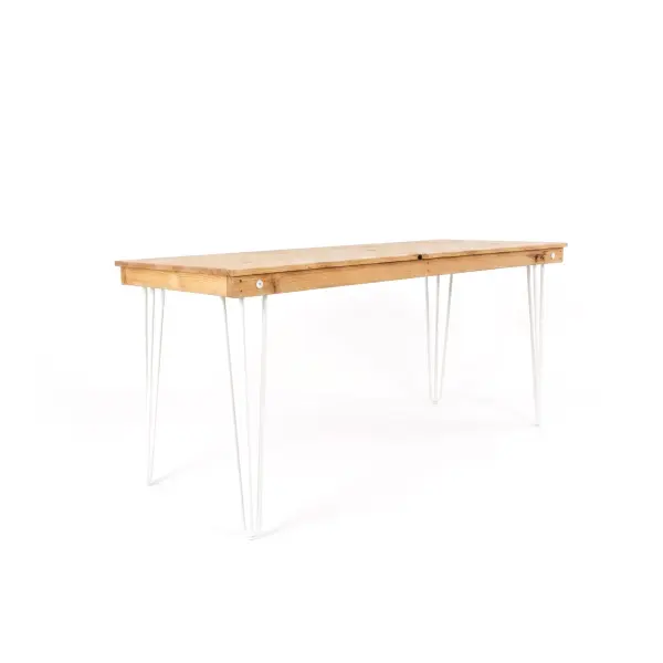 5.5' Honey Hairpin Sweetheart Table