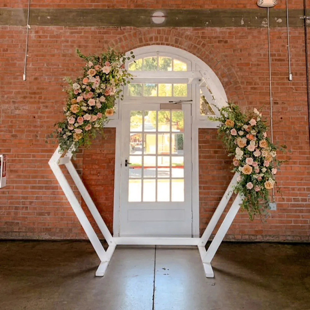 <hide>Arch – </hide>White Hexagon Arch - Image 2