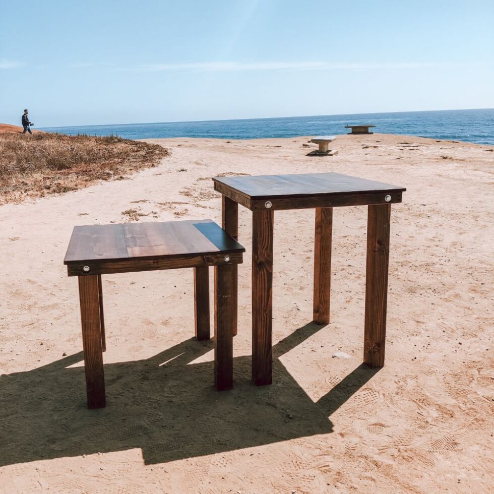 Wood Cocktail Table Rental San Diego Belly Bar Pub Table Rentals