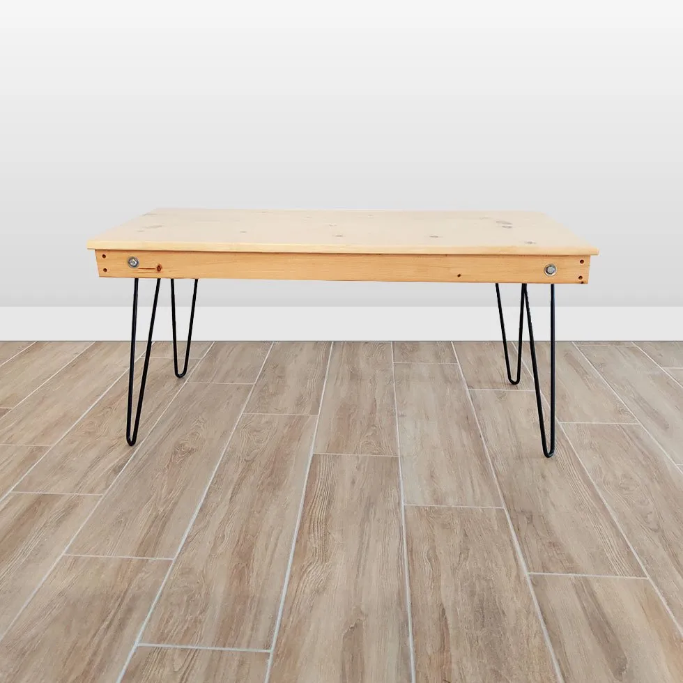 <hide>Coffee Table – </hide>3' Hairpin Honey Coffee Table - Image 5