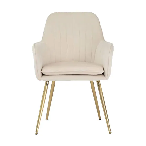 <hide>Chair – </hide>Cream Velvet