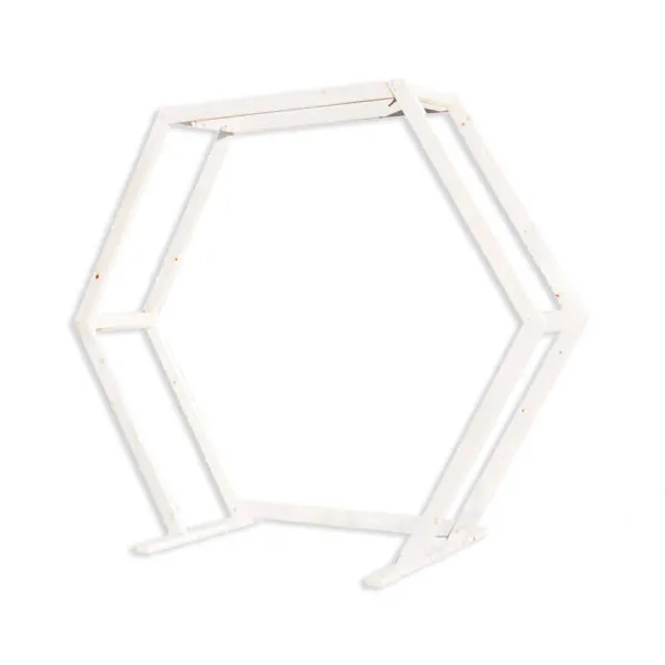 <hide>Arch – </hide>White Hexagon Arch