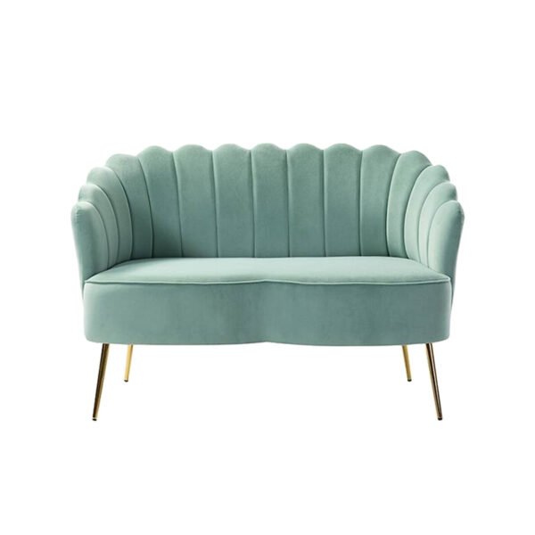<hide>Love Seat– </hide>Sage Scallop Love Seat