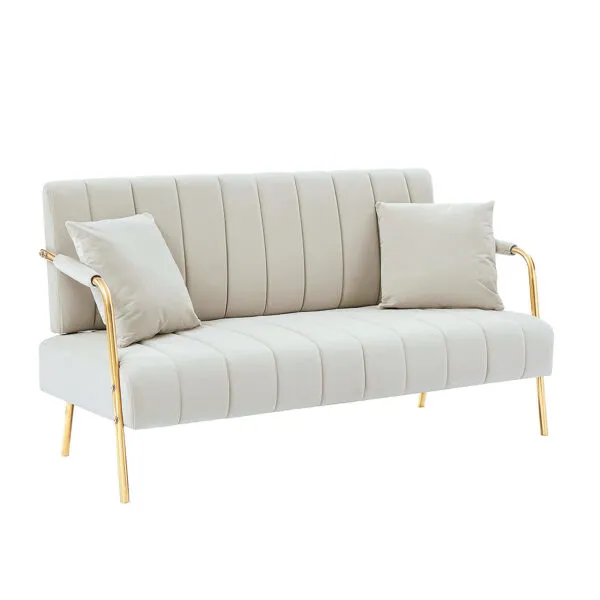 <hide>Love Seat– </hide>Cream Trevi Love Seat