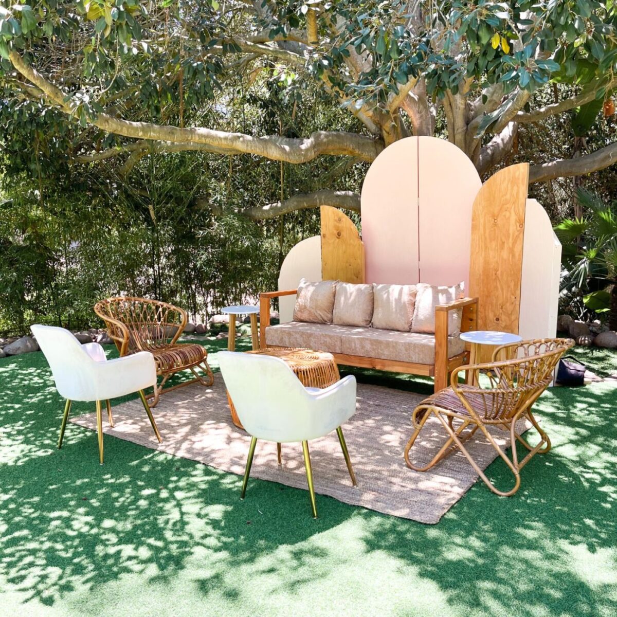 <hide>Coffee Table – </hide>Boho Rattan Coffee Table - Image 4