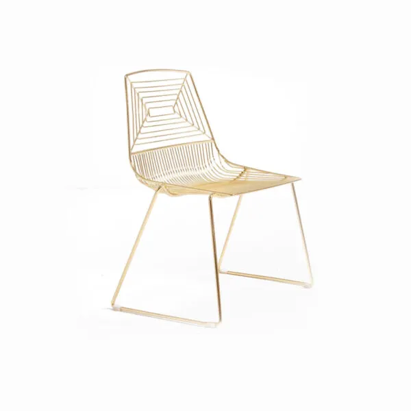 <hide>Chair – </hide> Gold Wire Chair