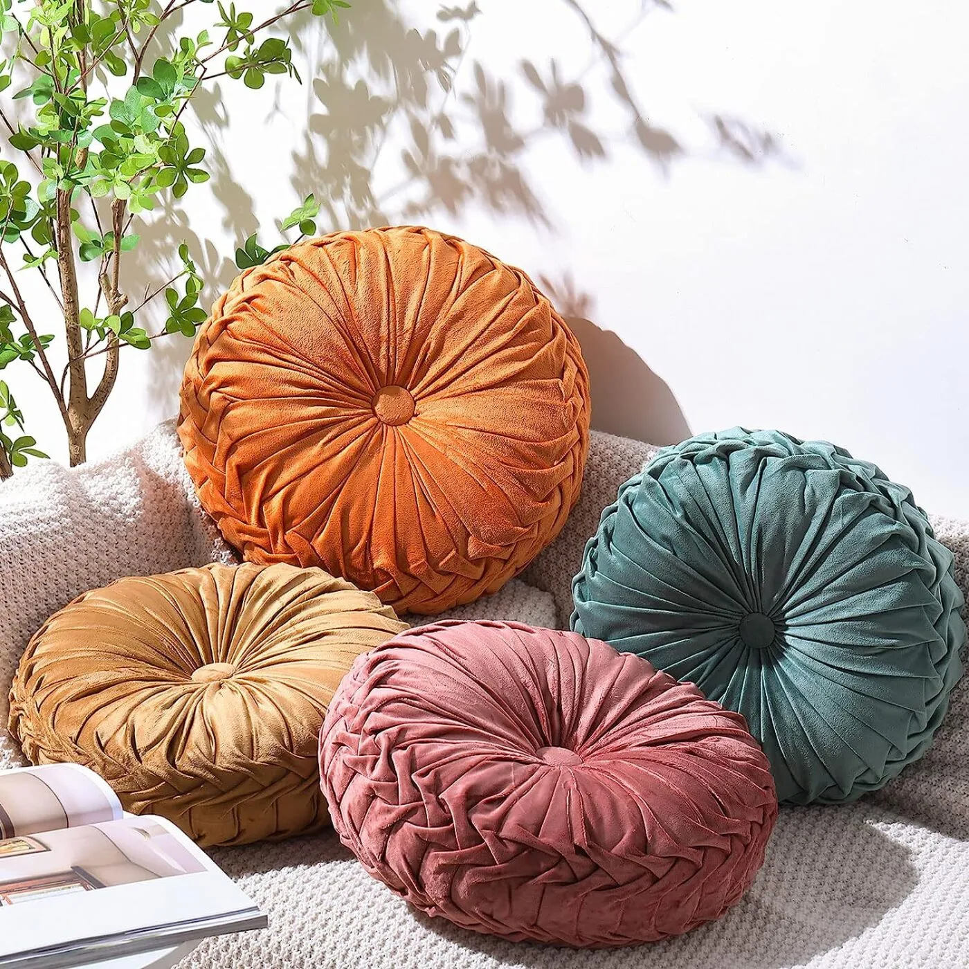 Pillow Collection - 17" Maroon Pintuck Pillow - Image 2