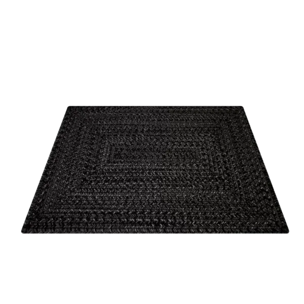 <hide>Rug – </hide>Black Jute Rug  - 8'