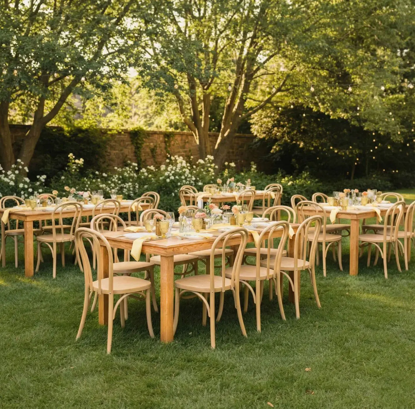<hide>Chair – </hide> Natural Bentwood Dining Chair - Image 9