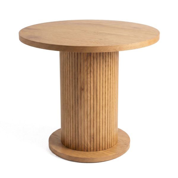 3' Round Fluted Honey Sweetheart Table