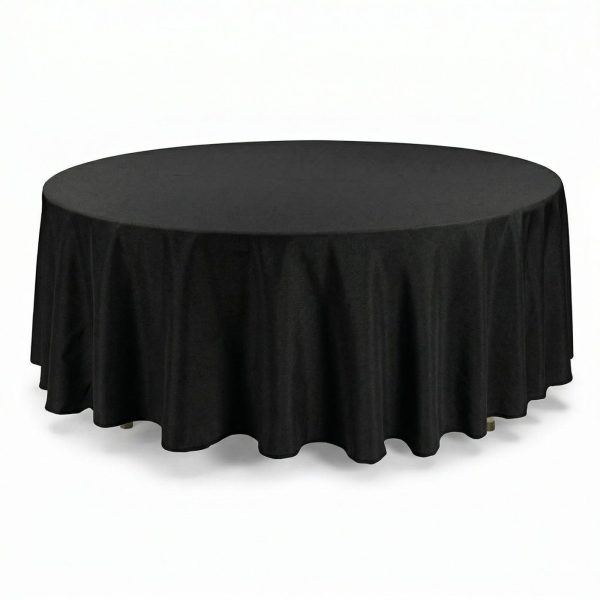 132" - Black Round Linen